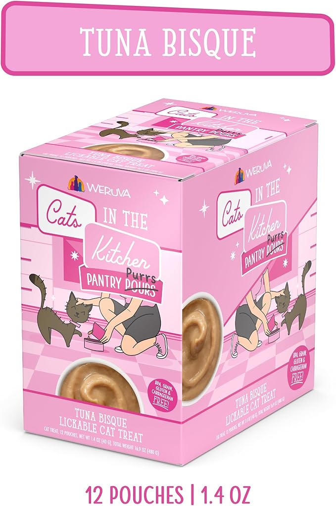 Weruva Cats in the Kitchen Pantry Pours, Tuna Bisque, 1.4oz Pouch, Pack of 12