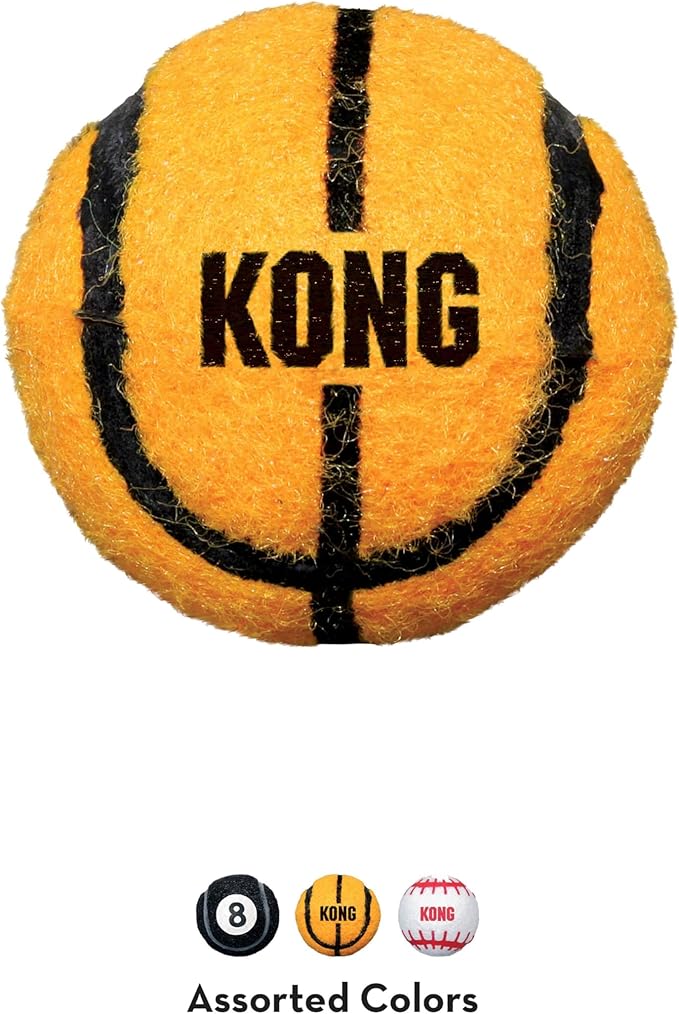 Kong - Sport Balls - Extra Bouncy, Tough Balls for Indoor/Outdoor Play - Medium (3 Pack - Assorted)