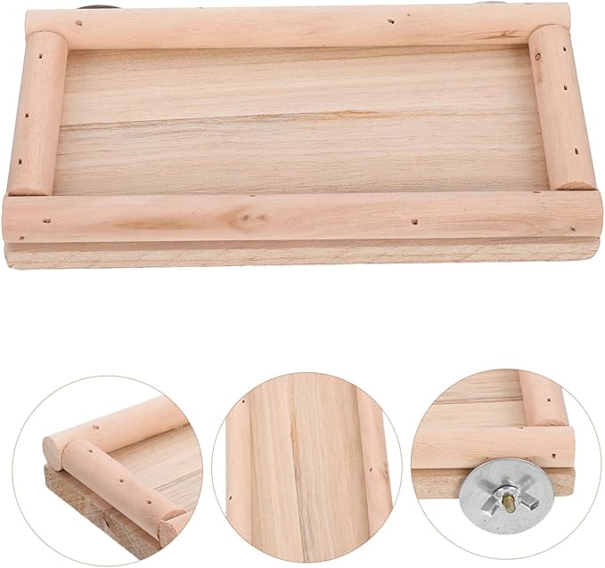Toyvian Hamster Platform Ladder Parrot Bed Climbing Ramp for Chinchilla Cage Bird Cage Stand Accessories