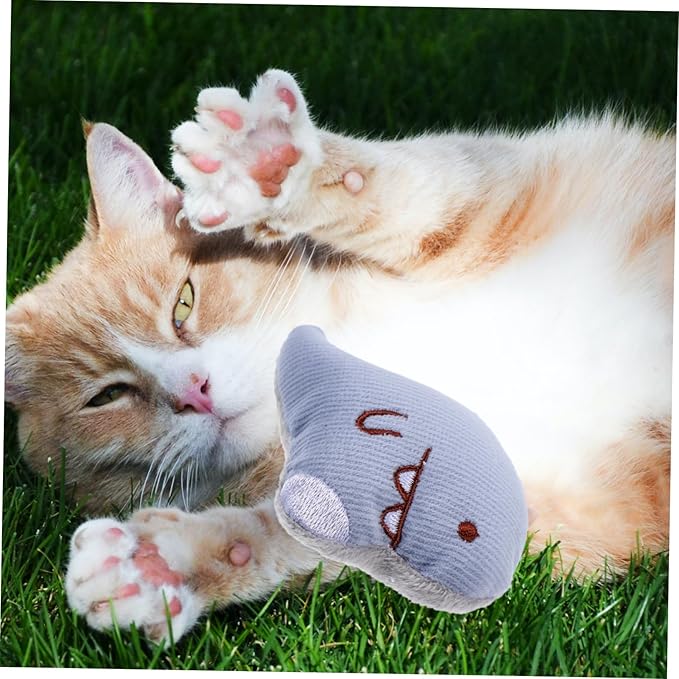 Totority 3pcs Catnip Filled Chew for Cats Interactive Plush Molar Cat Biting Pet Gift for Indoor Play and Boredom Relief