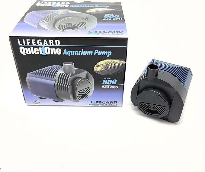 Lifegard Aquatics Quiet One Pro Series Aquarium Pump 800,Black