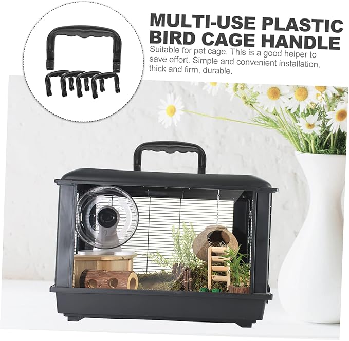 KESYOO 5pcs Portable Multi-use Detachable Handle for Pet Cages Lightweight Plastic Bird Cage Grip for Hamsters and Birds Convenient Carrying for Outdoor Use