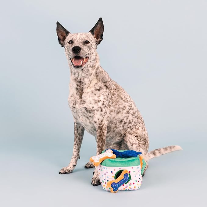 Fringe Studio Plush Dog Toy Set, Interactive Hide and Seek Play, All About The Gifts, Pet Shop Collection (289237)