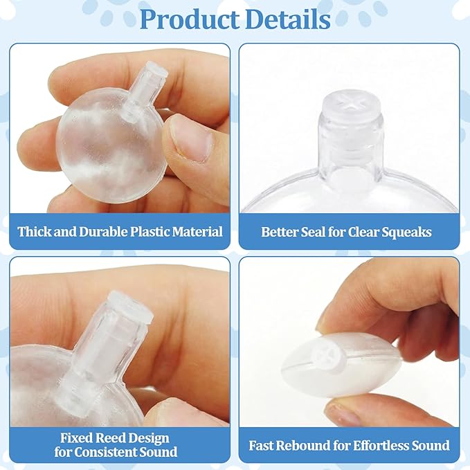 Squeakers for Dog Toys,30 PCS Replacement Squeakers for Dog Toys, Noise Maker Insert Replacement for Pet Supply Cat Toys(1.38in)
