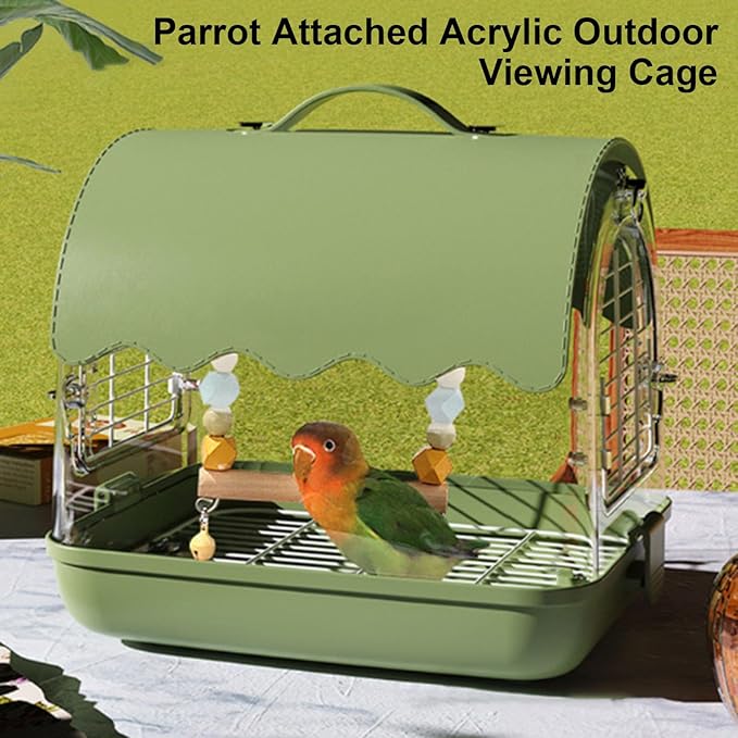 1Set Canaries Bird Cages House Parrots Travels Cage Transparents Birdcage Watching Cage Bird Lover Accessories