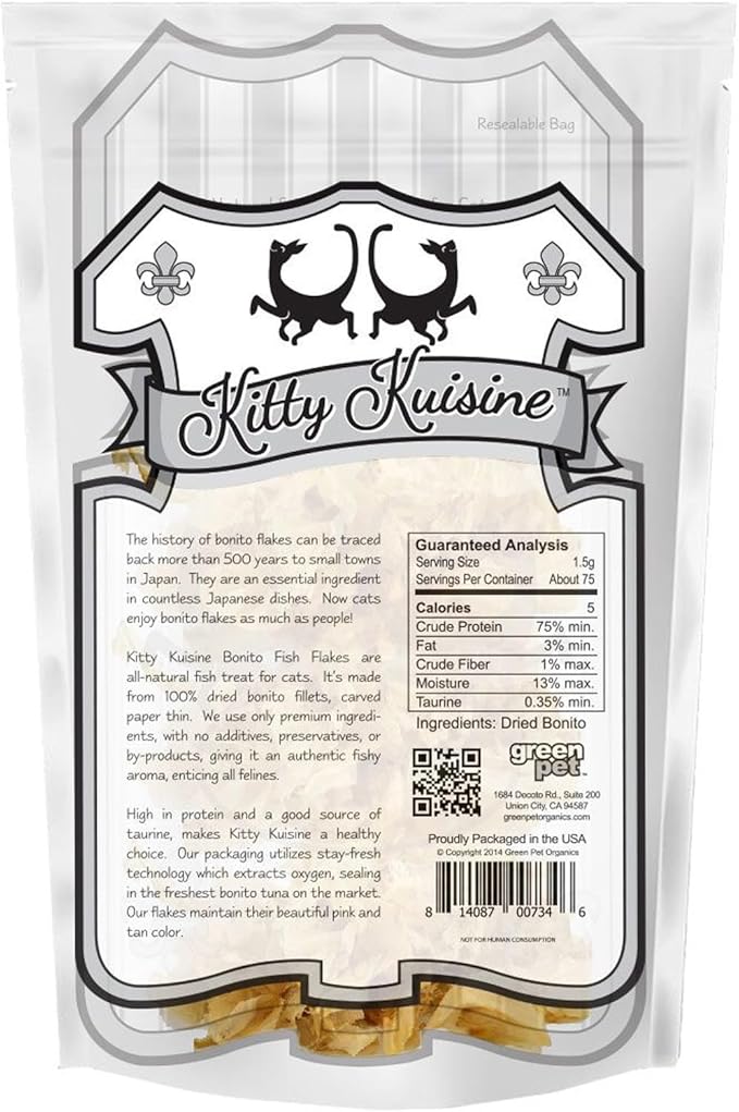Natural Fish Flakes - All Natural Bonito Tuna Flakes - No Additives or Preservatives - High Protein and Appetite Stimulant - for All Felines, 16-oz