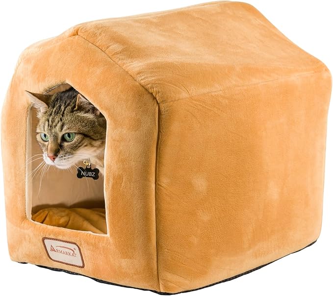 Armarkat Brown Cat Bed Size, 18-Inch by 14-Inch