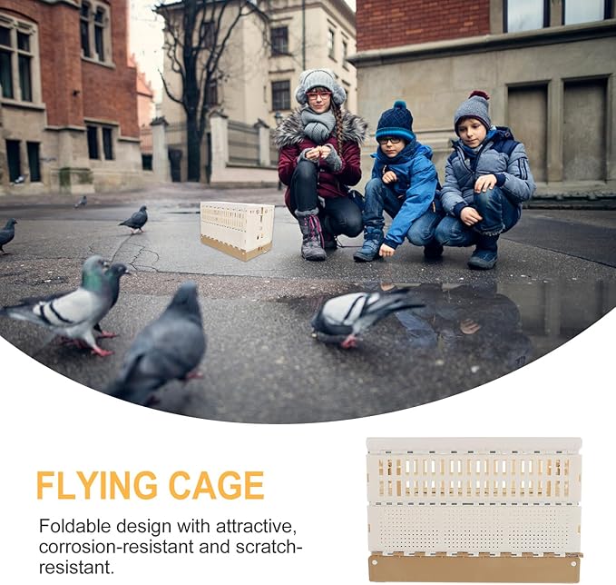 SEWACC Foldable Plastic Pigeon Cage with Handle Portable Pet Nest House for Training and Transportation Smooth Surface Easy Assembly and Storage for Racing and Domestic Birds