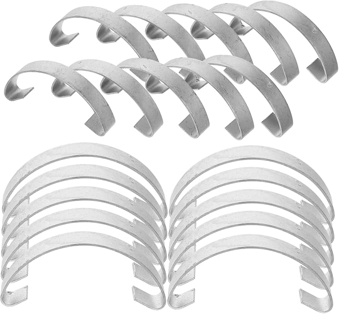 WOONEKY 20pcs Chickens Coop Accessory Kit Steel Hooks for Gate Kit Cage Door Locks Spring Latches for Decorative Bird Cages
