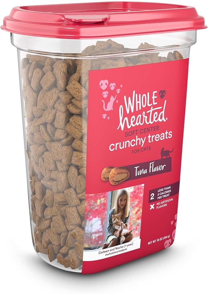 WholeHearted Soft Center Crunchy Tuna Flavor Treats for Cats, 16 oz.