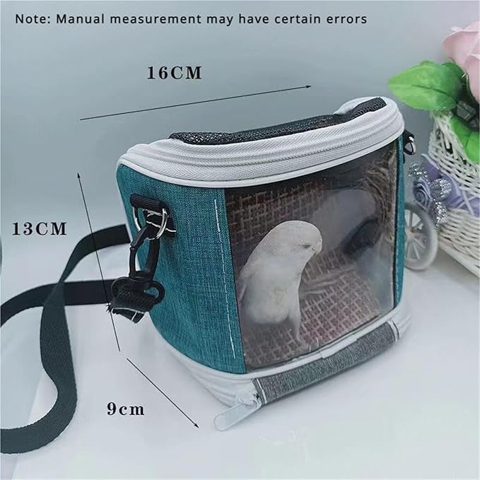 Portable Pet Bird Cage - Breathable and Detachable Travel Bag for Parrots, Hamsters, and Guinea Pigs(Sapphire)