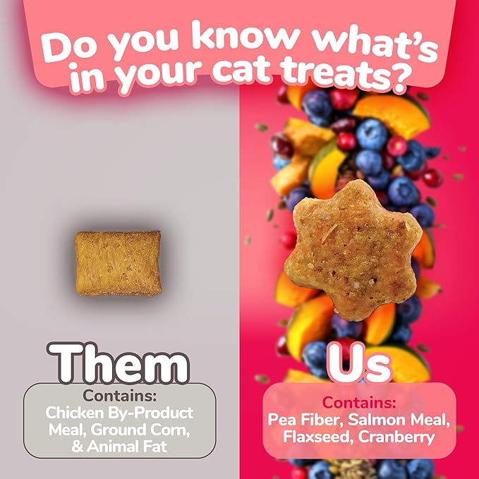 Fruitables Cat Bundle: Salmon & Cranberry + Tuna & Pumpkin - 2.5 oz Each, Low Calorie, Real Ingredients, Superfoods