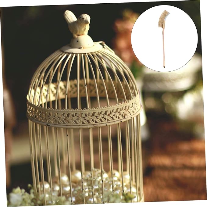 Abaodam 1Set Long Handle Bird Cage Cleaning Brush Durable Cage Cleaner for Easy Access to Hard to Reach Areas Essential Bird Cage Accessories