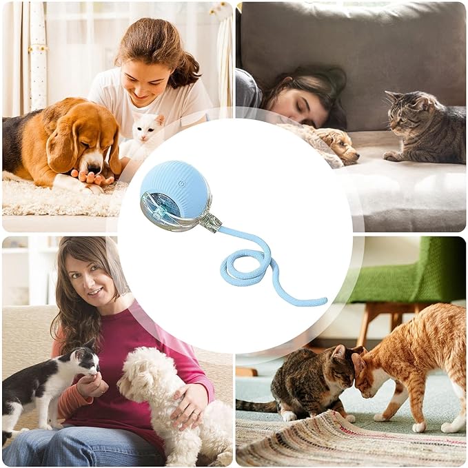 Interactive Rolling Dog Ball, Chewie Viral Rolling Ball, Chewie Ball for Dogs, Interactive Dog Smart Ball Toy, Smart Automatic Rolling Pet Ball for Dog Cat