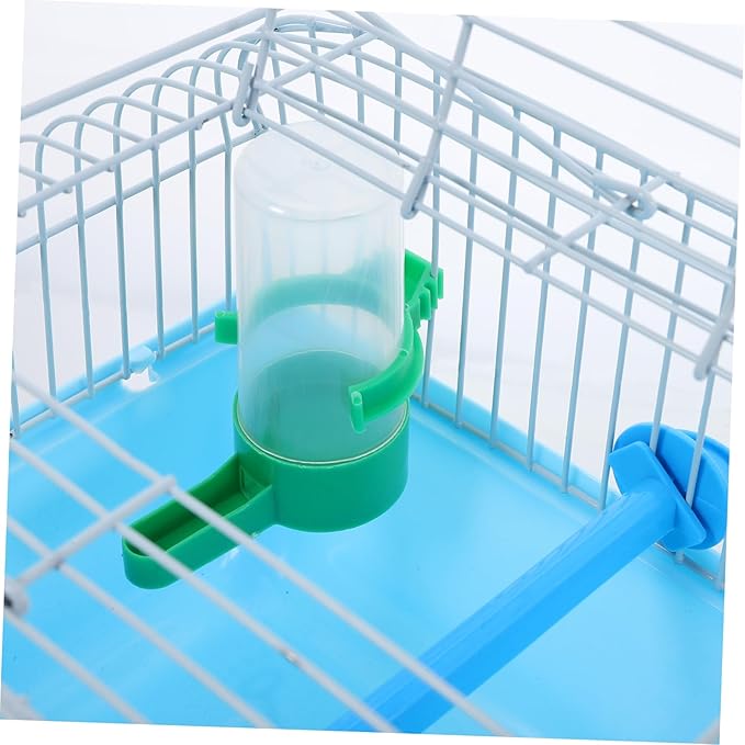 Portable Bird Carrier for Animals Multi Use Birdcage with Perch Food Box Water Dispenser Sturdy Design for Parrots Lovebirds for Travel Breeding