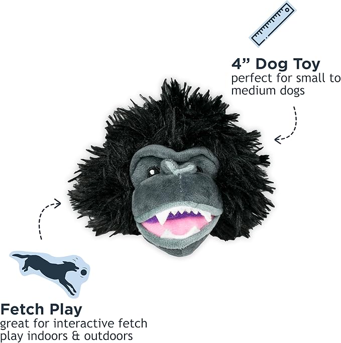 Tall Tails 2-in-1 Fetch Ball Dog Toy, Gorilla