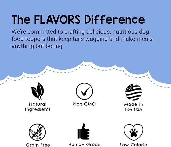 BEAUMONT BASICS Flavors Food Topper for Dogs, White Cheddar Recipe, 6-Ounce, Pack of 2