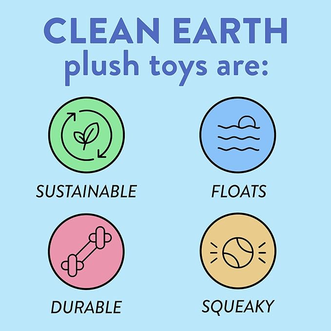 Spunky Pup Clean Earth Plush Starfish | Made from 100% Recycled Water Bottles | Small