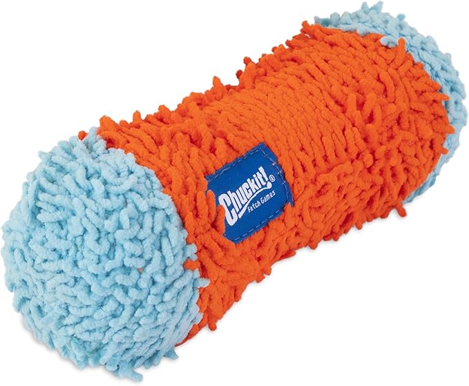 Chuckit! Indoor Fetch Tumble Bumper Dog Toy (8.5 Inch), Orange and Blue