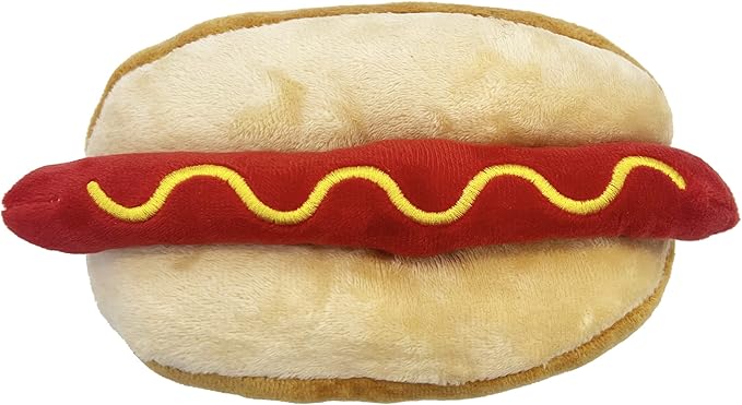 NFL Washington Commanders HOT Dog Plush Dog & CAT Squeak Toy - Cutest HOT-Dog Snack Plush Toy for Dogs & Cats with Inner Squeaker & Beautiful Football Team Name/Logo