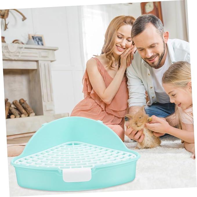 Hemoton Easy Potty Training Aid Indoor Pet Potty for Dogs Cat Rabbit Guinea Pig Hamster Corner Litter Box