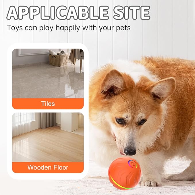 hoehew Vibrating Dog Ball, 2025 New Moving Dog Ball, Upgraded Interactive Dog Ball, Automatic Bouncing Ball Toy for Pet, Shaky Ball Toy for Small Dogs and Cats (b-Blue)