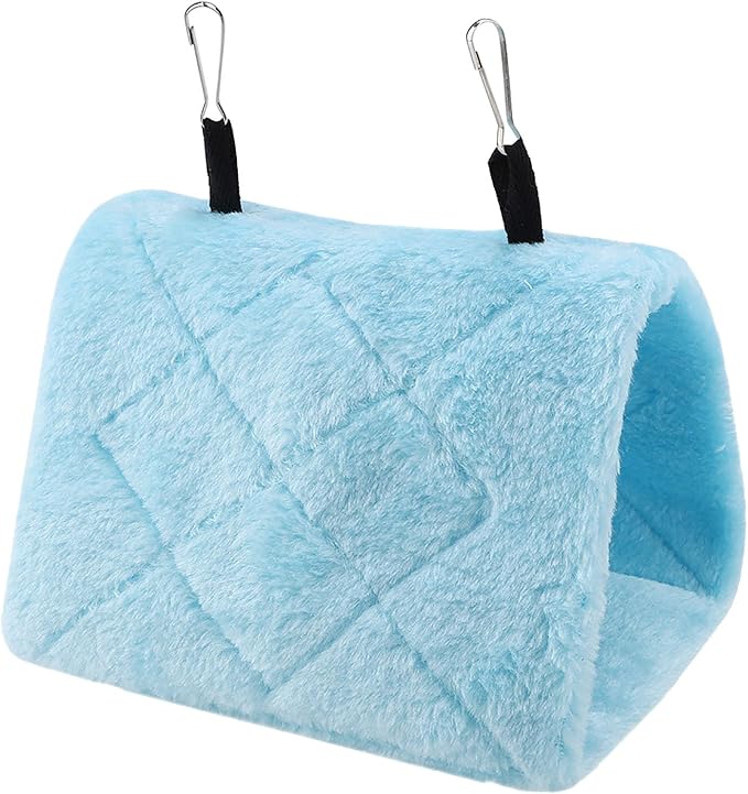 CHICIRIS Bird Hanging Tent Soft Plush Cozy Bird Hammock Winter Warm Pet Toy for Small Medium Birds (M) Indoor Use