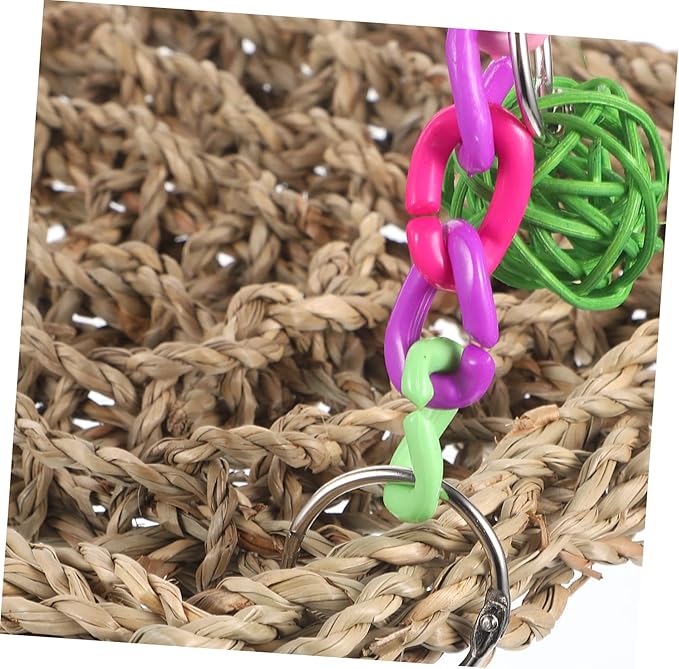BESPORTBLE 1set Funny Bird Hammock Toy for Cockatiel Parrot Swing Perch Climbing Hammock for Pets Decorative and Comfortable Bird Cage Accessory