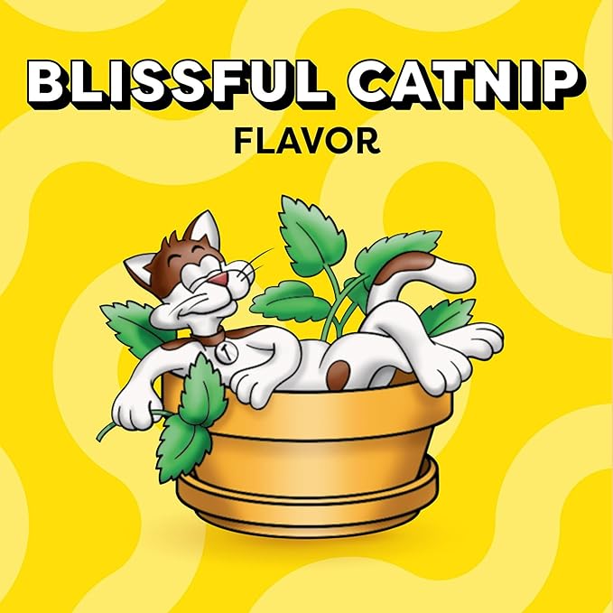 (4 Pack) Classic Blissful Catnip Flavor Crunchy and Soft Treats for Cats, 3 Oz Pouch, Cat Treat is 100% Nutritionally Complete and Balanced for Adult Cat Maintenance