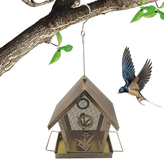 Wild Bird Feeders | Large Capacity Squirrel Proof,Outdoor Small Bird Feeder with Buckle - for Backyard Deck Balcony Tree Yard Bluebird Finch Birding Feeding