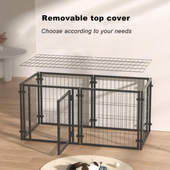 47.2 Inch Large Dog Crate and Playpen for Small Medium Large Breeds Indoor Outdoor Use with Easy Assembly Durable Construction Spacious Design