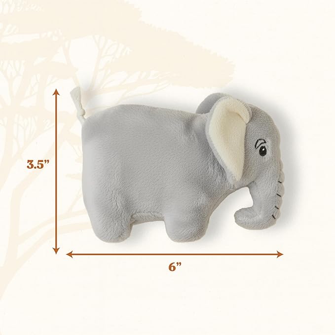 Dog Toys | Plush Elephant Stuffed Animal for Dogs | Eco Friendly Small Dog Toy