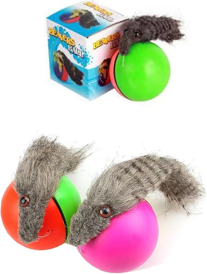 All Purpose Beaver Ball Weasel Ball Bath Toy for Children Adults Dogs Or Cats of All Varieties Suitable for Swimming Or Bathing in The Pool (2 Sets)