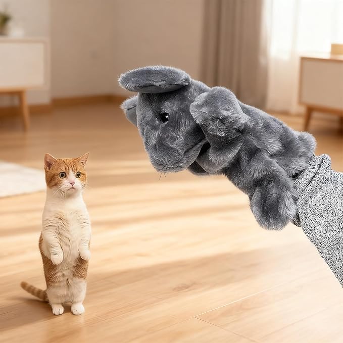 Cat Wrestling Glove for Interactive Play - Play Glove for Cats with Catnip - Durable Cat Kick Pad & Arm Protector，for Boredom-Busting Training and Exercise