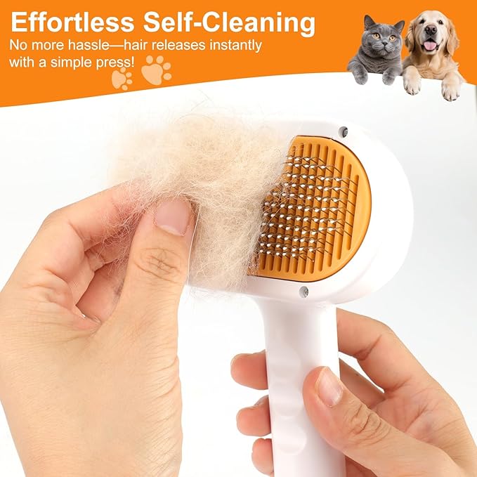 Pet Steam Brush for Dog & Cat – 3-in-1 Spray Hair Removal Comb – Steam for Shedding & Grooming – Water Brush for Long & Short Haired Pets – Spritz Defur Comb