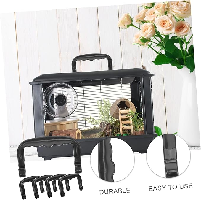 BESPORTBLE 5pcs Portable Plastic Cage Handle for Pet Crates Lightweight and Replacement for Hamster and Bird Cages Convenient Carrying Accessory