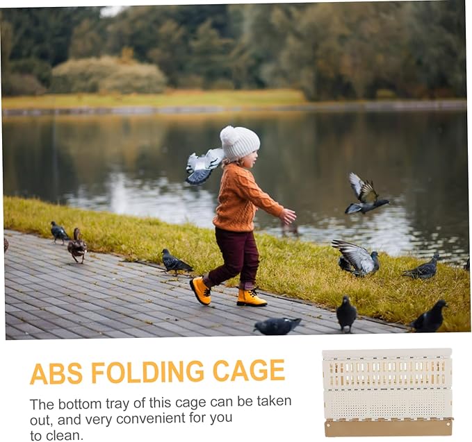 BESTonZON Portable Folding Pigeon Cage Compact Transportation Bird Cage for Pets Like Rabbits and Kittens Material Smooth Surface for Travel