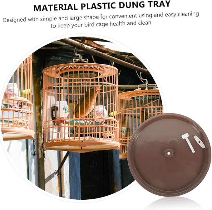 Milisten 4pcs Bird Toilet Pan for Cages Poop Holder Tray for Parrots Easy to and Leakproof for Pet Birds and Animals Random Accessories