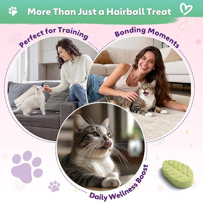 3.53oz Cat Grass Treats for Indoor Cats Freeze-Dried Cat Grass Teething Treats for Hairball Control, Gut Health & Dental Care Natural Chicken Kitten Crunchy Training Snacks