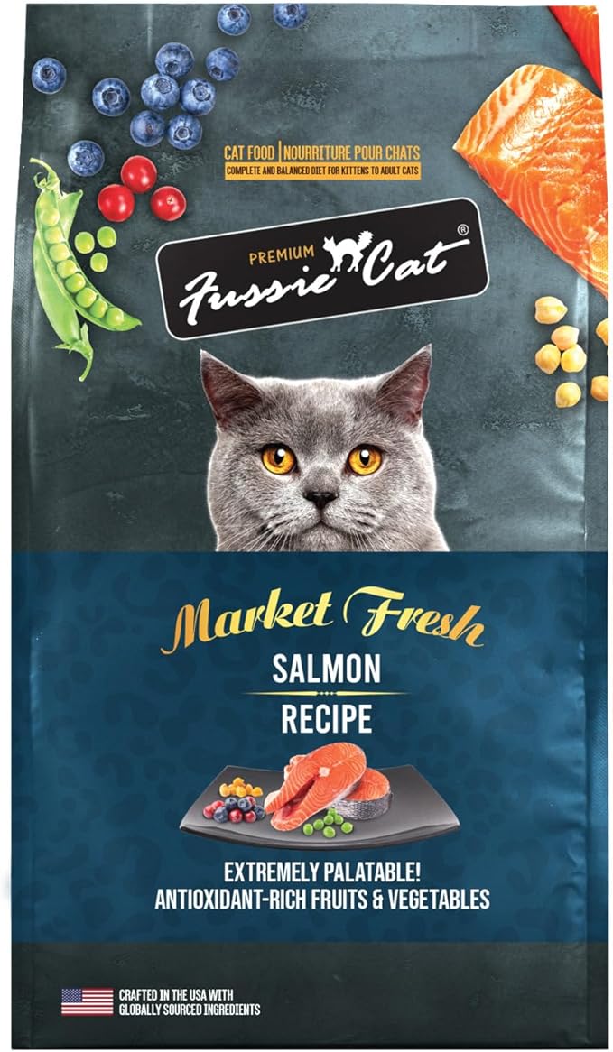 Fussie Cat Market Fresh Salmon Recipe, Dry Cat Food, 3.5lb Bag