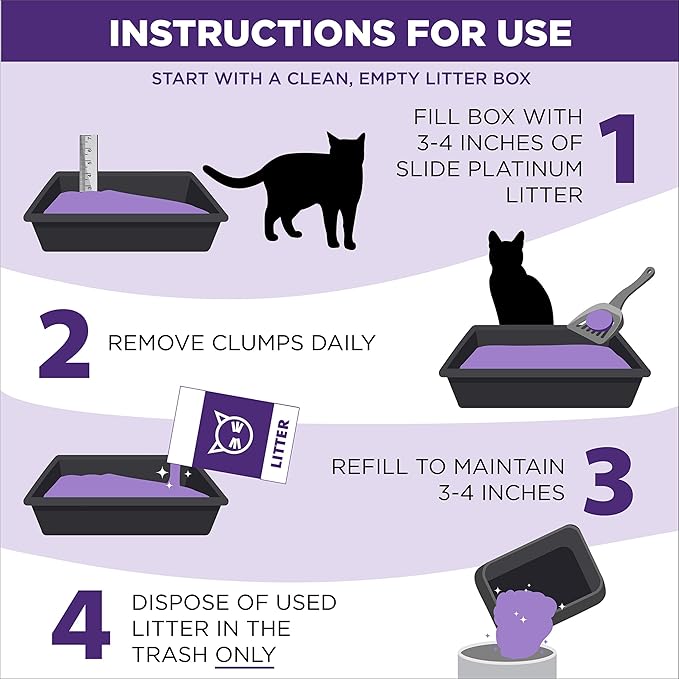ARM & Hammer Clump & Seal Slide Platinum Multi-Cat Clumping Cat Litter, Easy Clean Technology with No Scrubbing, 14-Day Odor Control, 27.5 lbs
