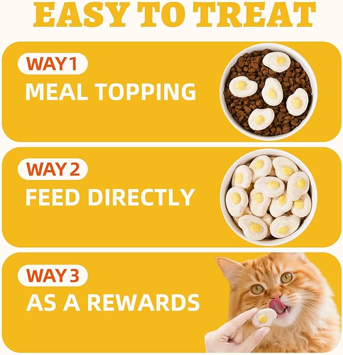 Wellix Freeze-Dried Treats for Dogs and Cats - SunnyBites Freeze Dried Chicken Cat Treats for Indoor Cats - Supports Immunity&Gut Healthy for Training Kitten Snack 3.5oz