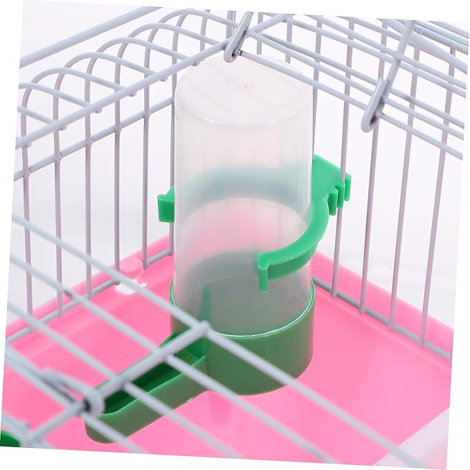 Milisten Portable Bird Cage for Birds Spacious Metal Carrier with Food Tray Water Dispenser for Parrots Lovebirds Comfortable Travel for Pet Birds