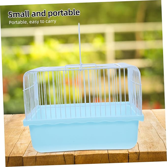 Mipcase Lightweight Portable Birdcage for Small Animals Travel Carrier Observation Window for Lovebirds Parakeets and Cockatiels Versatile Indoor and Outdoor Use