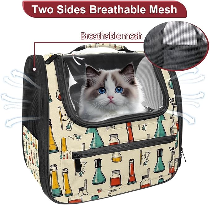 Chemistry Scientific Research Glassware (1) Pet Carrier Soft Sided Carrier for Small Medium Cats Dogs