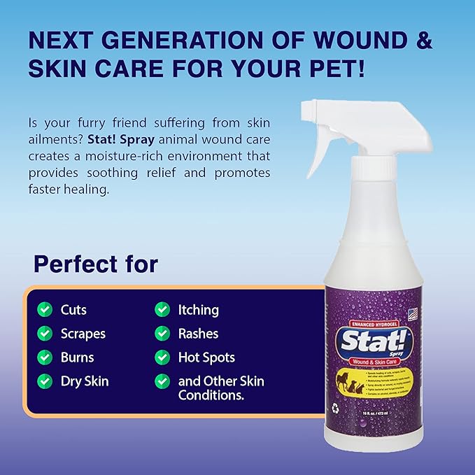 Pet Wound & Skin Care | First-Aid Treatment for Dogs, Cats, Horses | Natural Plant Based Ingredients | Speeds Healing of Cuts, Burns, Hot Spots, Skin Allergies | Soothing Anti-Itch Formula