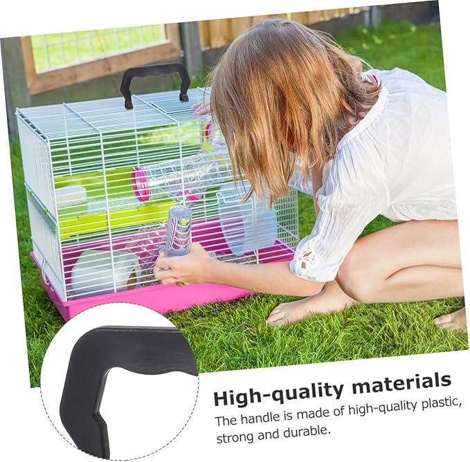 VANZACK 30pcs Detachable Plastic Bird Cage Handle for Outdoor Use Comfortable Grip for Pet Carriers and Crates for Animal Cages
