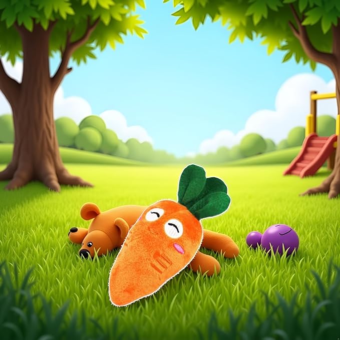 1Pc Orange Soft Puppy Pet Supplies Cute Carrot Plush Chew Squeaker Sound Squeaky Toys for Dog Cat Birthday Xmas Pet Squeak Toy Gifts