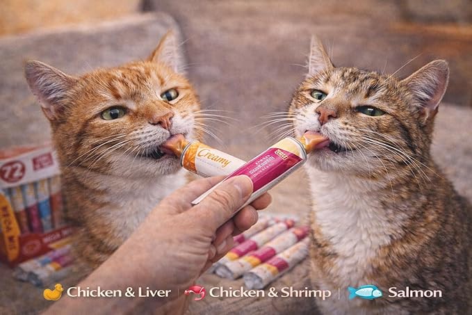 Premium Lickable Cat Treats - 72 Squeeze Tubes (0.5oz) | High-Protein Grain-Free Variety Pack | Hydrating Creamy Snacks for All Cats