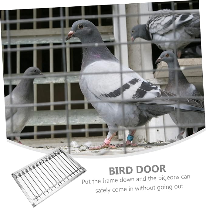 Pigeon Entrance Door Frame Stainless Steel for Easy Access to Pigeon Loft and Bird Cages and Racing Supplies